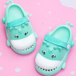 Yellow Bee Rubber Hippo Clogs- Aqua-image-89