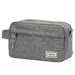 Storite Large Capacity Zipper Polyester Pencil Pouch Case for School Office College, Big Capacity 3 Compartments Pencil Bag Holder Adults Teen Boys Girls, Travel Cosmetics Storage (Grey)-image-42