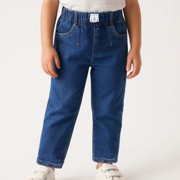 Mark & Mia Cotton Lycra Full Length Solid Color Jeans - Blue-image-32