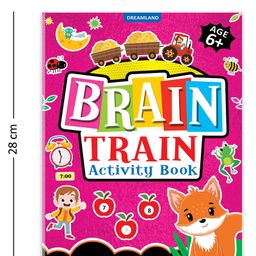 Brain Train Activity Books Pack- A Set of 4 Books - With Colouring Pages Mazes Puzzles and Word Searches Activities by Dreamland Publications - English image 3