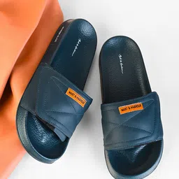 Mast & Harbour Men Solid Regular Sliders-picture-22