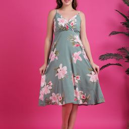Qurvii Women Floral Print Maxi Midi Dress-picture-42