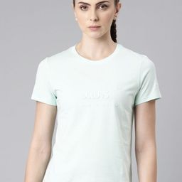 Xtep Women Typography Printed Round Neck Cotton T-shirt-image-45