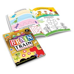Brain Train Activity Books Pack- A Set of 4 Books - With Colouring Pages Mazes Puzzles and Word Searches Activities by Dreamland Publications - English image 5