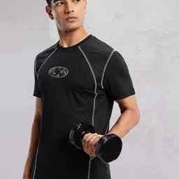 HRX by Hrithik Roshan Men Contrast Stitch Rapid-Dry Training T-shirt-image-90