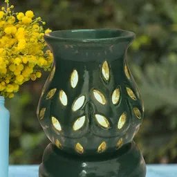 PEEPALCOMM 3Pcs Green Ceramic Electric Diffuser With Rose Oils - 10 ml Each image 4