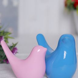 Aura Blue & Pink 2 Pieces Sparrow Figurine Showpiece-image-41