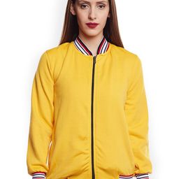 Belle Fille Women Yellow Solid Lightweight Tailored Jacket-image-93