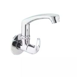 Jabra Sink Cock (H) Cosmo Series Brass Chrome Finish Wall Mount Silver-image-75
