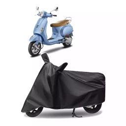 Auto Pearl Polyester Two Wheeler Cover for Vespa VXL 125 BS6 (Grey)-image-88
