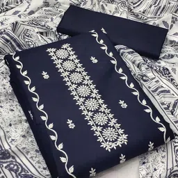JULEE Embroidered Pure Cotton Unstitched Dress Material-image-38