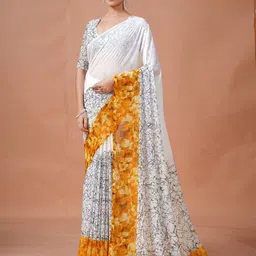 Garden Vareli Pure Georgette Saree with Unstitched Blouse Piece-image-21