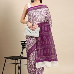 SHANVIKA Floral Print Pure Cotton Saree-picture-14