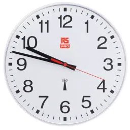 RS PRO 300 mm Diameter White Radio Controlled Analogue Wall Clock 8111824-image-64