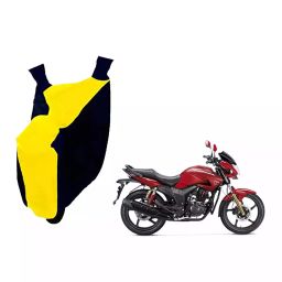 Auto Pearl Waterproof Two Wheeler Cover For Hero Hunk (Yellow & Blue)-image-77