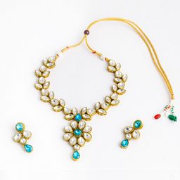 VIPY HANGER Artificial Beads And Stones Studded Necklace And Earrings-24