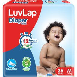LuvLap Diaper Pants with Aloe Vera Lotion Medium (MD) - 36 Pieces-13