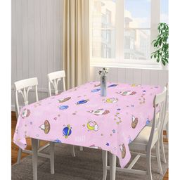 Arrabi Pink Cartoon Cotton Blend 6 SEATER Table Cover ARTC-1396-Pink-image-62