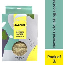 awenest 100% Natural Natural Sun Dried Bath Loofah - Pack of 3-22