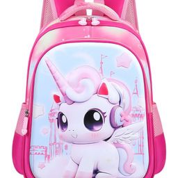 SYGA Kids Backpack Cute Unicorn Design, Waterproof & Ultra-Light School Bag for Junior High School Students (Pink)Height 14 Inch-10