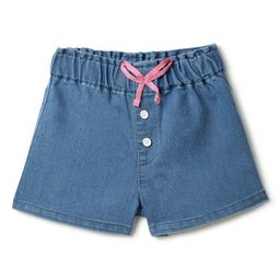 Tales & Stories Denim Woven Bow Applique Detailed Shorts - Blue-picture-28