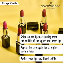 Coloressence Moist Bullet Matte Lipstick- 4 g - Ruby Woo image 5