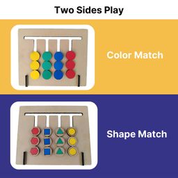 thepuzzl.co The Puzzl Co- Wooden Slide Puzzle for Kids 2+ Years - Two-Sided Play, Color & Shape Matching, Brain Teaser Game, Durable Wooden Fibre Material, Solve 35 Unique Puzzles, Perfect Educational Gift Idea image 2