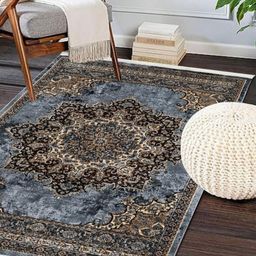 MODEFE Grey Ethnic Motifs Anti-Skid Nylon Carpet-picture-12