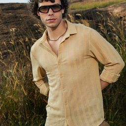 Campus Sutra Men Comfort Fit Spread Collar Textured Casual Shirt-image-84