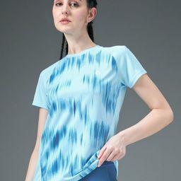 Technosport Abstract Printed Raglan Sleeves Antimicrobial Slim Fit Sports T-shirt-image-34