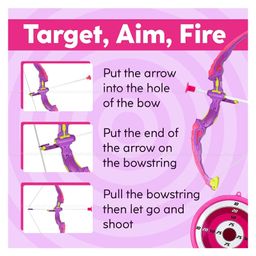 FunBlast Archery Bow and Arrow Toy Set With Light-Up Feature  Pink image 5