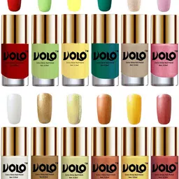 VOLO Set Of 12 Luxury Super Shine Nail Polish - 9.9 ml Each - Combo-No-296-23