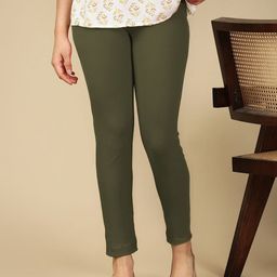 PYNK Women Relaxed Fit Mid-Rise Ankle-Length Leggings-image-99