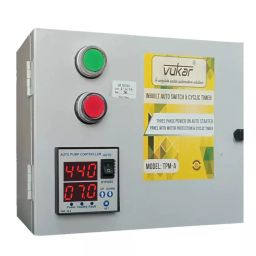 Vukar Three Phase 3 HP Digital DOL Starter Panel with Auto Switch, Timer & Motor Safety, TPM-A1-11