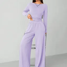 Kotty Boat Neck Top With Trousers Co-Ords-image-42