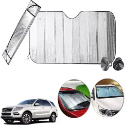 Auto Pearl F33 Dashboard Sun Shade Cover with Suction Cup for Mercedes Benz ML350 (Silver)-18