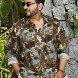 Instafab Plus Men Comfort Opaque Printed Casual Shirt-image-61