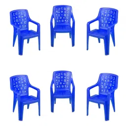 Maharaja Arm Rest Plastic Chair Solid Back For 6 to 8 Years Kids Blue, Dolly401_Blue-PK6 (Set of 6)-image-21