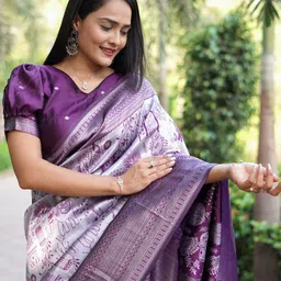 Om Shantam Sarees Woven Design Zari Kanjeevaram Saree-picture-16