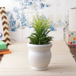 VarEesha Set of 2 White Cylindrical Ceramic Planter-24