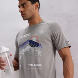 HRX by Hrithik Roshan Rapid-dry Reflective Detail Typography Print Running T-shirt-image-80