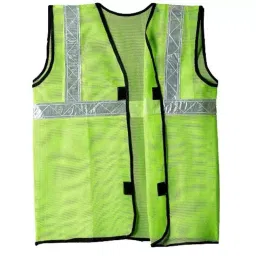 RPES Green Polyester Safety Jacket 2 Inch with Reflective Tape-6