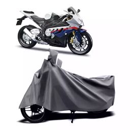 Auto Pearl Two Wheeler Cover with Bag for BMW S1000RR, Silver-image-43