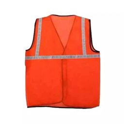 RPES Orange Polyester Safety Jacket with 25.4 mm (1 Inch) Reflective Tape (Pack of 25)-9