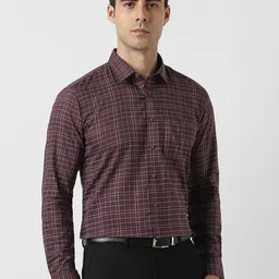Van Heusen Checked Spread Collar Formal Shirt-picture-28