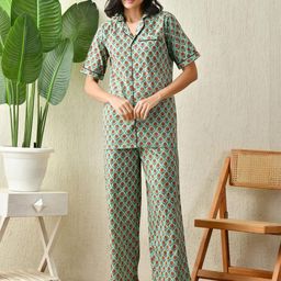 Saanvi Collection Women Floral Printed Night suit-picture-13