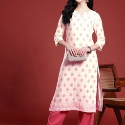 Anouk Floral Printed Straight Kurta-image-60