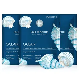 SOUL & SCENTS Blue 3 Pieces Ocean Fragrance 20gm Each Sachets-21