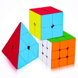 New Pinch High-Speed Smooth Stickerless Rubik Cubes Pack of 3 - Multicolour-29