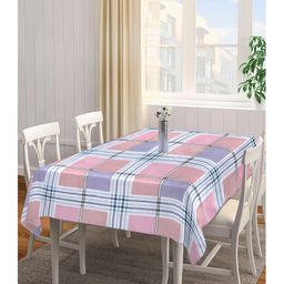 Arrabi Multi Checks Cotton Blend 6 SEATER Table Cover ARTC-1397-Multi-image-16
